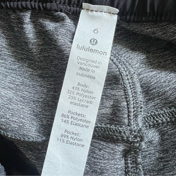 Lululemon On The Fly Pant *28" Heathered Black Size 6 - Picture 11 of 13